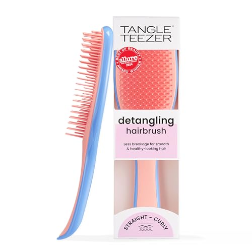 Tangle Teezer Ultimate Detangler Brush for Wet & Dry Hair, Eliminates Knots & Reduces Breakage for All Hair Types, Apricot Blaze