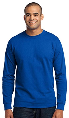 Port & Company Men's Tall Long Sleeve 50/50 Cotton/Poly T Shirt