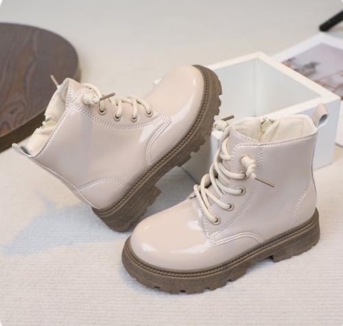 Boys Girls Waterproof Lace Up Ankle Boots Winter Outdoor Side Zipper Fashion Snow Booties for Toddler/Little Kid3