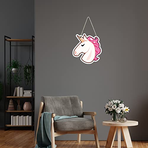 Image of Artvibes Unicorn Wall Hanger for Home Decor | Office | Living Room | Gifts | Wall Decorative Items for Bedroom | Door Hanging | Modern Decoration Items | Artworks Wall Hangings (WH 5510NN)