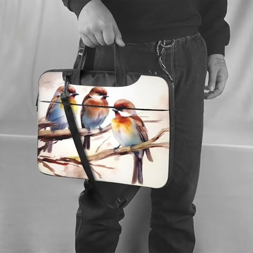 Maletín para portátil unisex con diseño de aves miniatura 2
