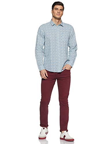 Image of blackberrys Men's Printed Slim fit Casual Shirt