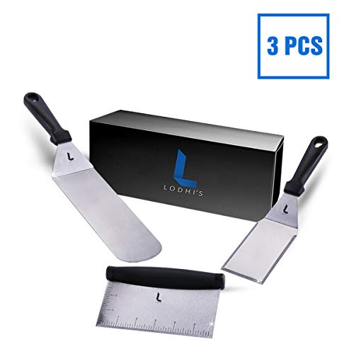 Lodhi's Set of 3 Stainless Steel Metal Spatula – BBQ Spatula Set