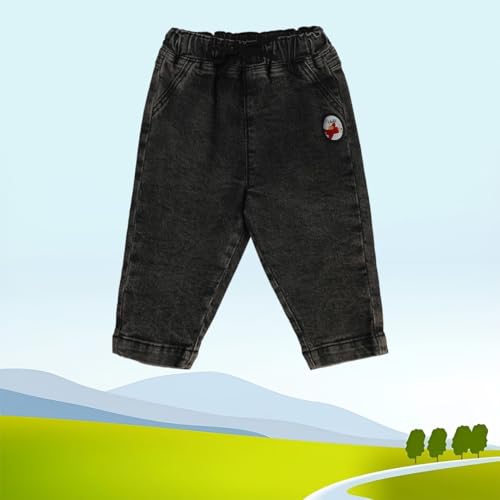 Image of miniklub Baby Woven Cotton Denim Pant (Blue Color)