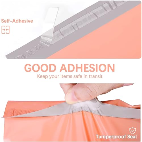 Image of Metronic Large Poly Mailers 24x24 50 Pcs, Extra Large Shipping Bags for Clothing | Strong Adhensive Mailing Bags for Small Business, Shipping Envelopes, Tear-resistant Packing Bags in Peach Pink