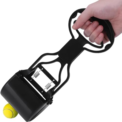 Image of Small Potty Scooper Non-Breakable Portable Outdoor Pet Pooper Scooper for Small /Medium /Large Dogs and Cats | High Strength Material and Durable Spring for Grass and Gravel Pick Up, Black