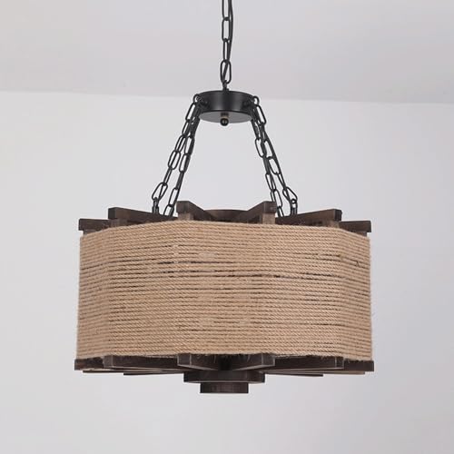 Lustre rustique américain en métal ciselé et finitions vintage
