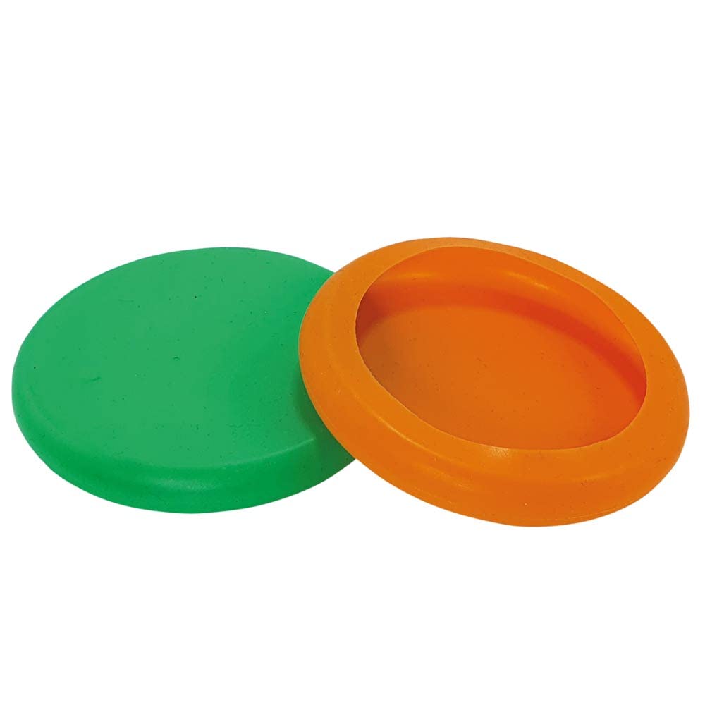 Nobby 61553 Silicone Can Cover Lid Closer Green and Orange Pack of 2 Diameter 11.5 cm