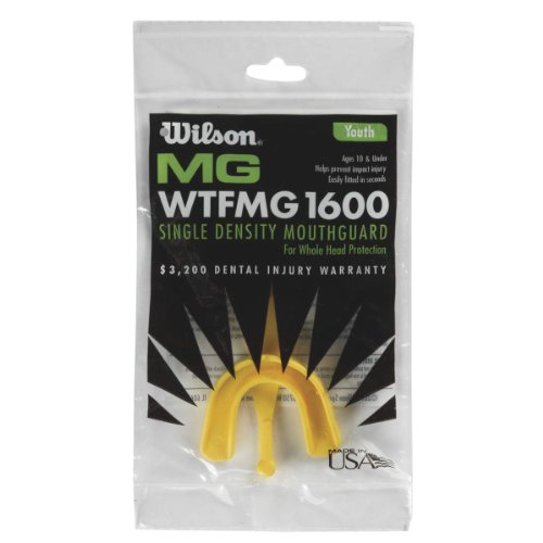 Protège-dents Wilson Youth SD jaune avec sangle casque football