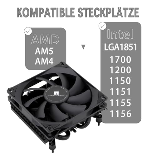 Refroidisseur de CPU Thermalright AXP90 X36 Noir Bas Profil avec Ventilateur 2700tr/min - 4