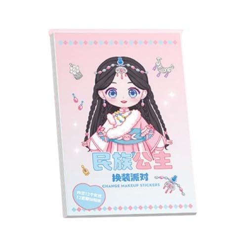 Jaravik Sticker Book Funny Dress Up Princess Doll Sticker for Kids Girls, Multicolor-image-4