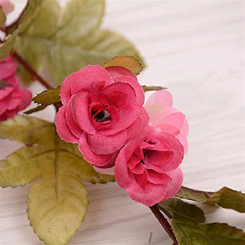 Buiten decoratieve planten 10 stks herfst kunstmatige zijde rose klimop bladeren bloem wijnstok muur opknoping home bar… - Afbeelding 6