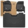 3W Floor Mats Fit for 2015-2025 2026 Ford F150/22-26 F-150 Lightning SuperCrew Cab w/o Storage TPE All Weather Custom Fit Pickup Car Accessories 1st 2nd Row Full Set Non-Slip Liners Cut to Fit Storage