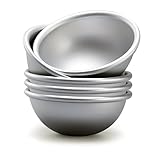 Ponixa Hemisphere - Juego de 5 moldes de aluminio anodizado para tartas con forma de cúpula para crema, mochi, onigiri, budings, helados, postres congelados (6# 3.9 in X 1.45 in)