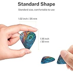 Ensemble de 6 médiators de guitare paon coloré pour guitare acoustique, guitare électrique, basse, ukulélé – fin, moyen… - Les Beatles, Paul McCartney, John Lennon, RIngo Starr, George Harrison Ensemble de 6 médiators de guitare paon coloré pour guitare acoustique, guitare électrique, basse, ukulélé - fin, moyen… – Image 7