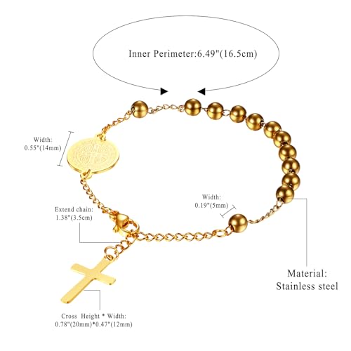 Bracelet chrétien de qualité supérieure orné de perles