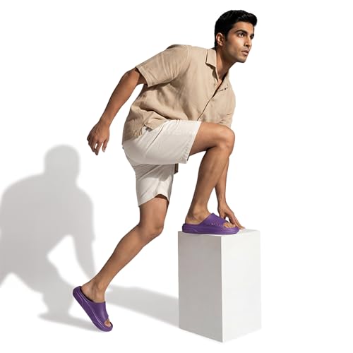 Image of Neeman's Cushers Slides for Men | CushyVerse Cushioned Waterproof Chappal | Arch Support Flip Flops & Sliders | Bounce Back Soft Cushioning Slipper for Daily Use