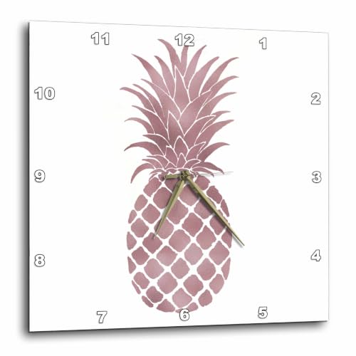 Reloj de pared 3dRose Piña Oro Rosa 15 x 15 miniatura 1
