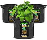 Utopia Home 3-Pack 20 Gallon Fabric Grow Bags,300G Thickened Nonwoven Fabric Planters Pots, Aeration Fabric Pots with Handles, Nonwoven Fabric Bags Suitable for Vegetables Flowers Mushroom.