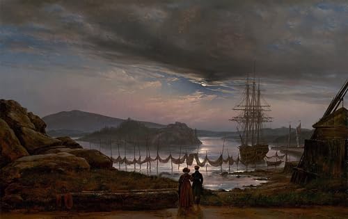Cuadro Johan Christian Dahl Vista desde Vaekero lienzo decorativo 60x90cm