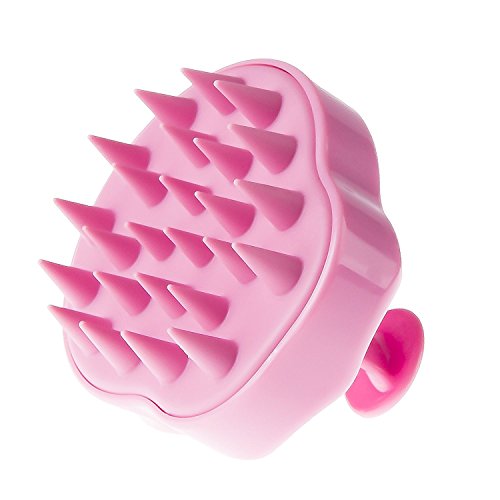 MAMACHU Cat Brush Ultra-Soft Silicone Pins Washable Cat Dog Grooming & Shedding Massage Tool Bath Shampoo Brush for Pets Short/Long Hair (Pink)