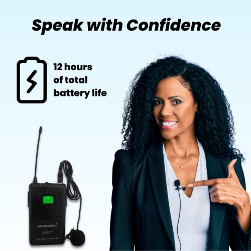 Musysic 8 Channel Professional Wireless Microphone System – Wireless Uhf Lapel Lavalier With Headset, Transmitter And Receiver Advanced Sm Technology 1/4" Trs Or Xlr Output – Fcc Compliant [Mu-U8-Ll] #TOP3
