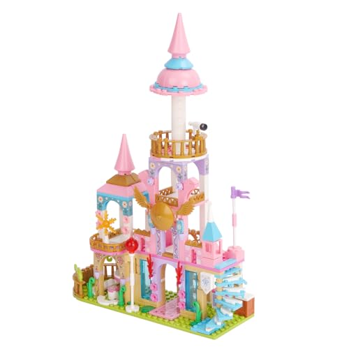 Vinbosion Jeu de Blocs de Construction,Filles Princesse Château Jouets de Construction,Cadeau pour...