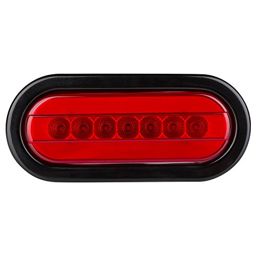 Lumitronics Rv Halo Led 6" Waterproof Sealed Oval Stop/Turn/Tail Light - Dot Compliant (Red) #TOP16