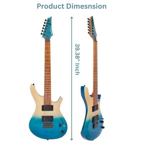 Image of Vault RG2 Soloist Premium Electric Guitar with Dual Alnico 5 Humbuckers and Roasted Maple Neck - Beach Blue