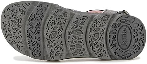 Jambu Women's Bay Encore Water Ready Flat Sandal, Charcoal/Rose, 9 | Image 4
