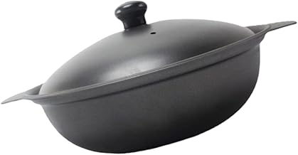 Anneome 1 Peça Caçarola Recipiente De Arroz Panela De Cerâmica Panela De Forno Ao Ar Livre Panela De Ensopado Caçarola De Barro Tampa Panela De Barro Panela De Arroz Panela De Arroz