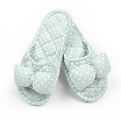 Floral Velvet House Slippers for Women, Lightweight Open Toe Washable Portable Foldable Comfortable Guest Hotel Travel Airplane Spa Slippers 6