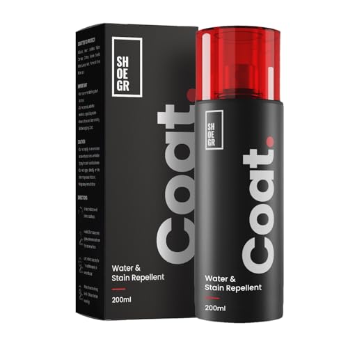 Image of SHOEGR Coat Water & Stain Repellent 200 ml | Invisible Waterproof Shield for Sneakers, Suede, Nubuck, Leather, Trainers, Canvas & Bags | Nano Protection from rain and dust