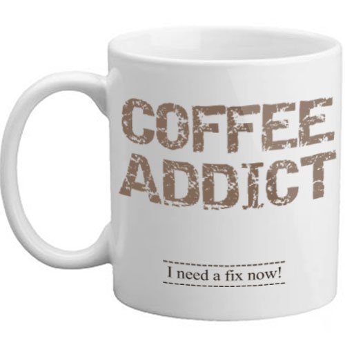 FreeLogix Coffee Addict I Need A Fix Now Novelty Coffee Funny Gift Mug
