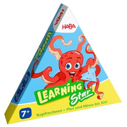 HABA Learning Star Rechnen Lernspiel zum Kopfrechnen & Zahlen Lernen: Mathe-Lernhilfe für 1. & 2. Klasse Grundschule & Schulanfang ab 7 Jahren - 2013370002