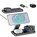 Stazione di Ricarica 3 in 1 per Samsung, Caricatore Wireless Pieghevole per Galaxy S26/S25/S24/S23/Z Fold/Flip Series, Galaxy Watch Ultra/8/7/6/5, Galaxy Buds Pro/3/2, Incl. Adattatore 20W-Nero