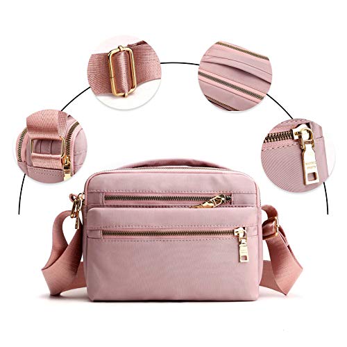 NOTAG Small Crossbody Bag for Women Nylon Travel Purses Waterproof Shoulder Handbags with Multipockets 5