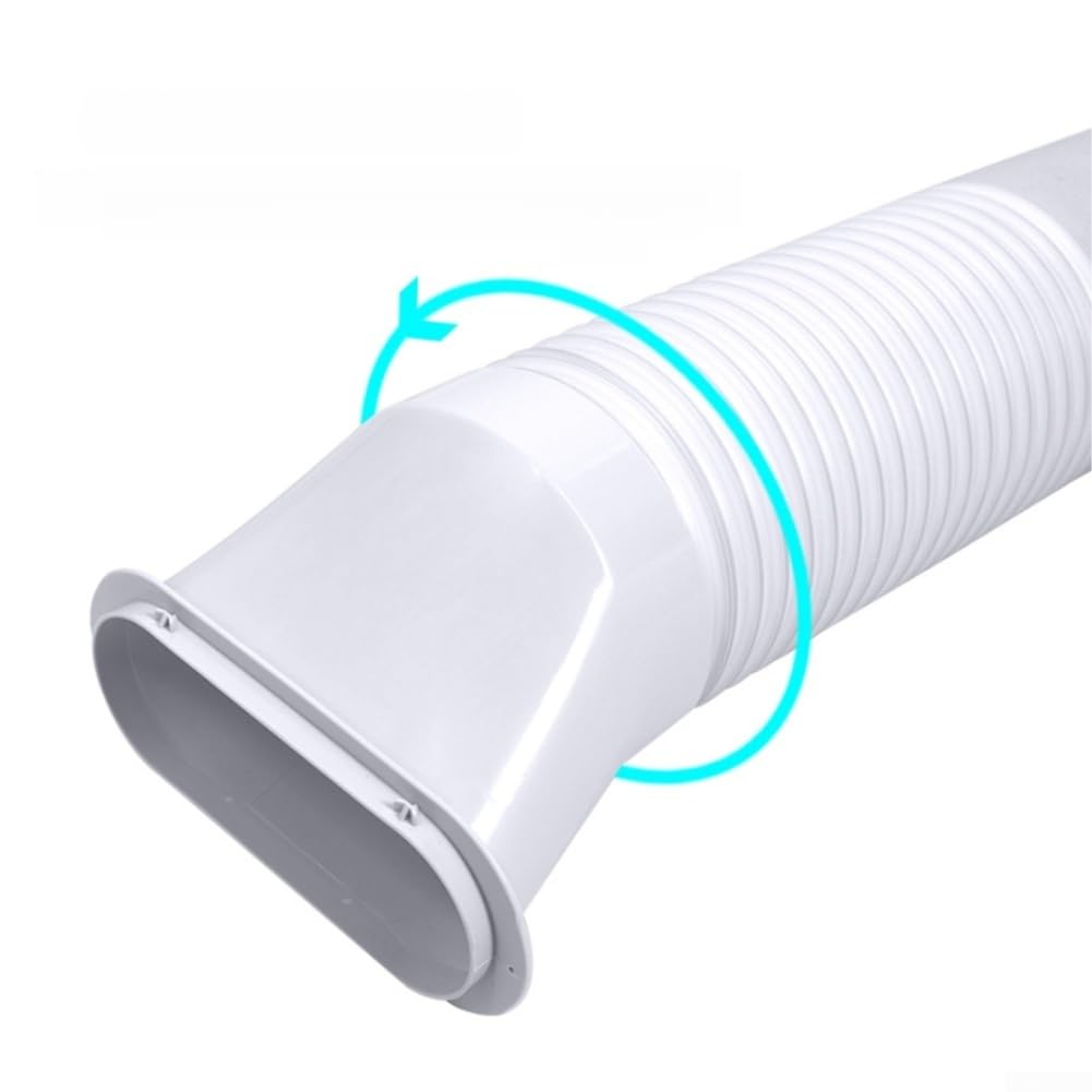 Tubo AC portatile da 1,5 m, in polipropilene, resistente al calore, bianco | Connettore in ABS, tubo in polipropilene, misura 15 cm, previene gli insetti, finitura bianca