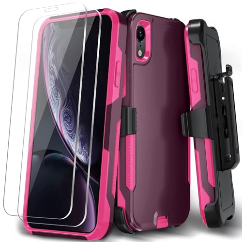 Coque iPhone XR bordeaux antichoc pour éviter les bris d'écran au quotidien