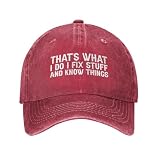 Melbrakin Eso es lo Que Hago. Arreglo Cosas y sé Cosas. Gorra para Hombre. Gorra de papá. Gorras gráficas.