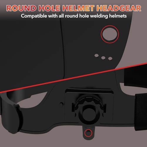 JustHot Welding Helmet Headgear Replacement Adjustable Welding Hood Headgear Welding Mask Accessories (Round Hole) by JustHot - Image 4