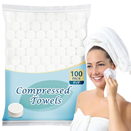 AIDEA Compressed Towels Portable Face Towels Disposable 100pcs