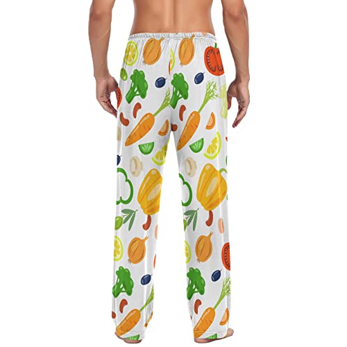 Vegetables Yellow Red Pepper Pajama Pants Chili Carrot Mushroom Men's Pajama Bottoms Lounge Sleepwear PJs Pants XXL2