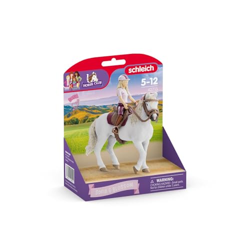 Schleich Horse Club - 6 PC Sofia and Blossom Playset - with Western Rider Action Figure and Horse Figurine - Kids Ages 5+