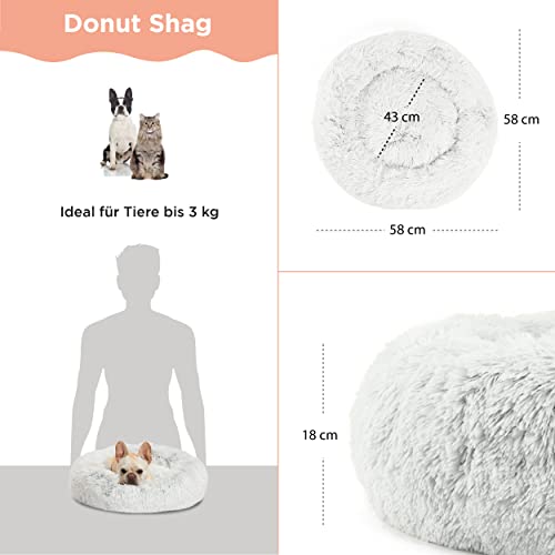 Best-Friends-by-Sheri-The-Original-Calming-Donut-Beruhigendes-Haustierbett-fur-Katzen-Hunde-maschinenwaschbar-Frostgrau-58-x-58-cm-S | Dealmeister.io Alt tag für bilder post titel