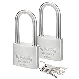Stainless Steel Pin Tumbler Padlock, 304 Marine Series, Anti Rust Lock, Weatherproof Padlock for...