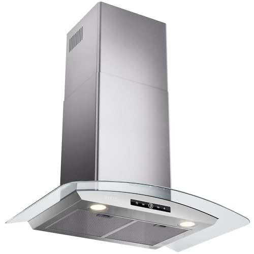 VIKIO HOME 30 Inch Wall Mount Range Hood, 450 CFM Dual
