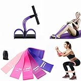 calliven Resistance Fitness Bands, 6-Tube Pedal Puller Resistance Band, 5 Resistance Loop Exercise...