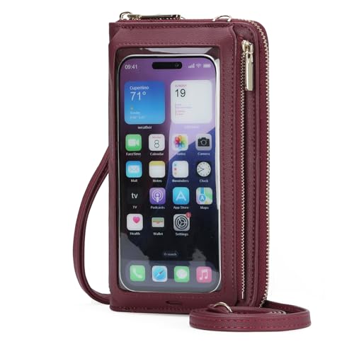 Image of GOIACII Phone Purse Crossbody Bags for Women Small Travel Wallet Touch Screen RFID Blocking