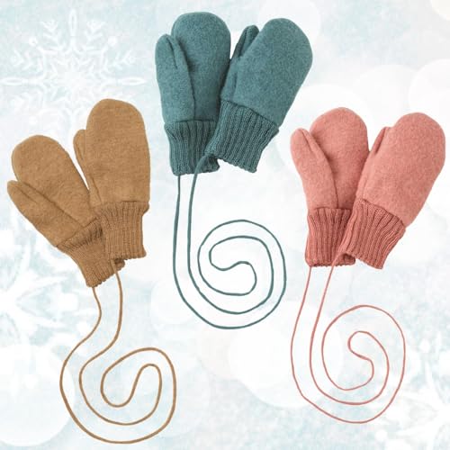 Toddler and Kids Mittens, Organic Merino Wool Snow Gloves2
